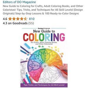 NEW! Design Originals New Guide to Coloring Adult Coloring Books for Crafts